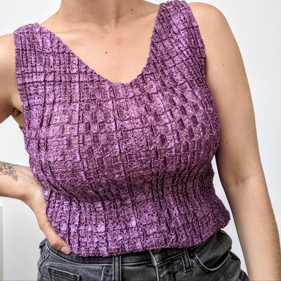 🖤 Textured Popcorn Tank Top - Picture 5 of 8